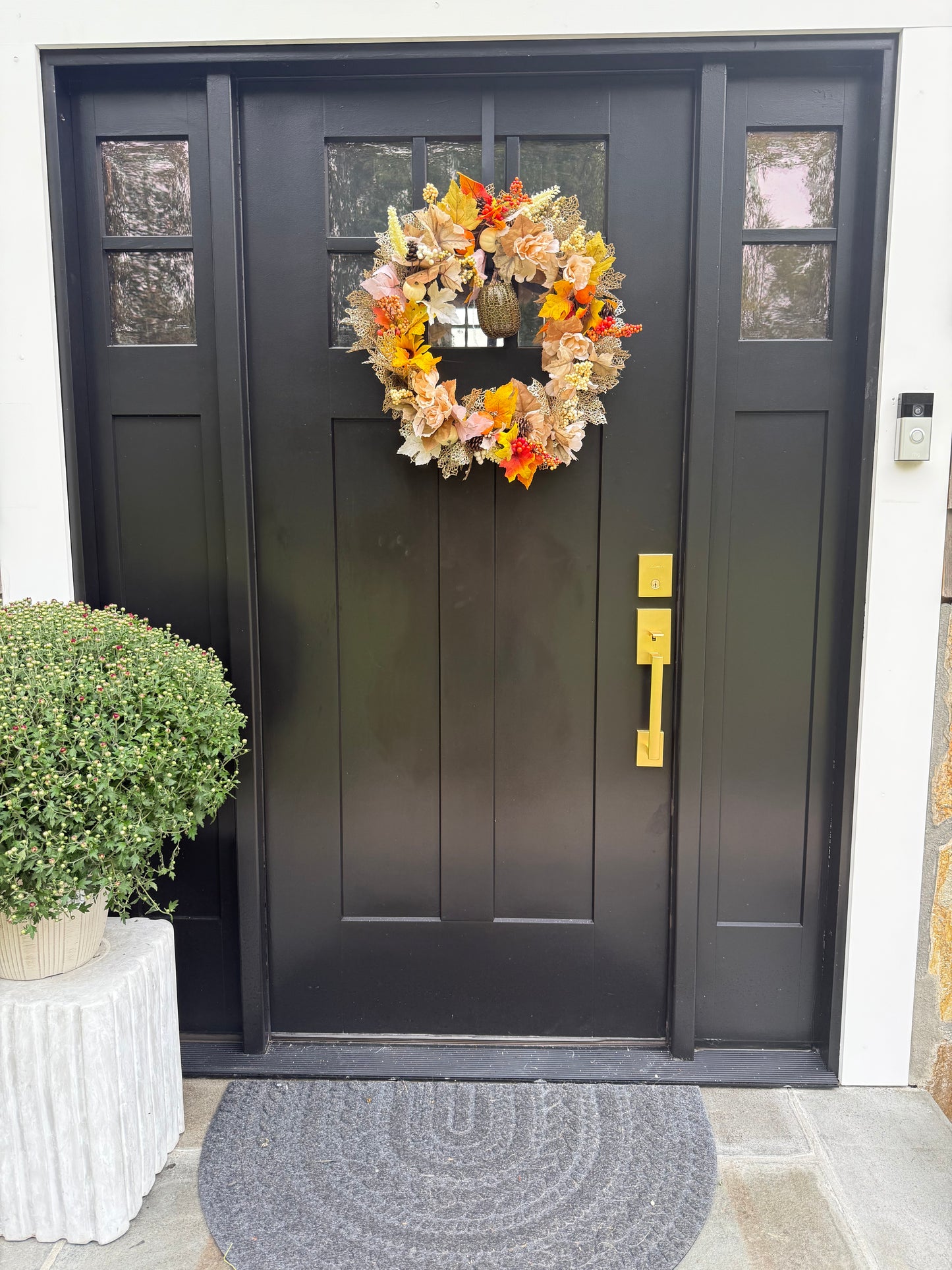 Harvest Autumn Wreath for Front Door or Home and Office Decor - Thanksgiving Front Door Wreath - Fall Decorations
