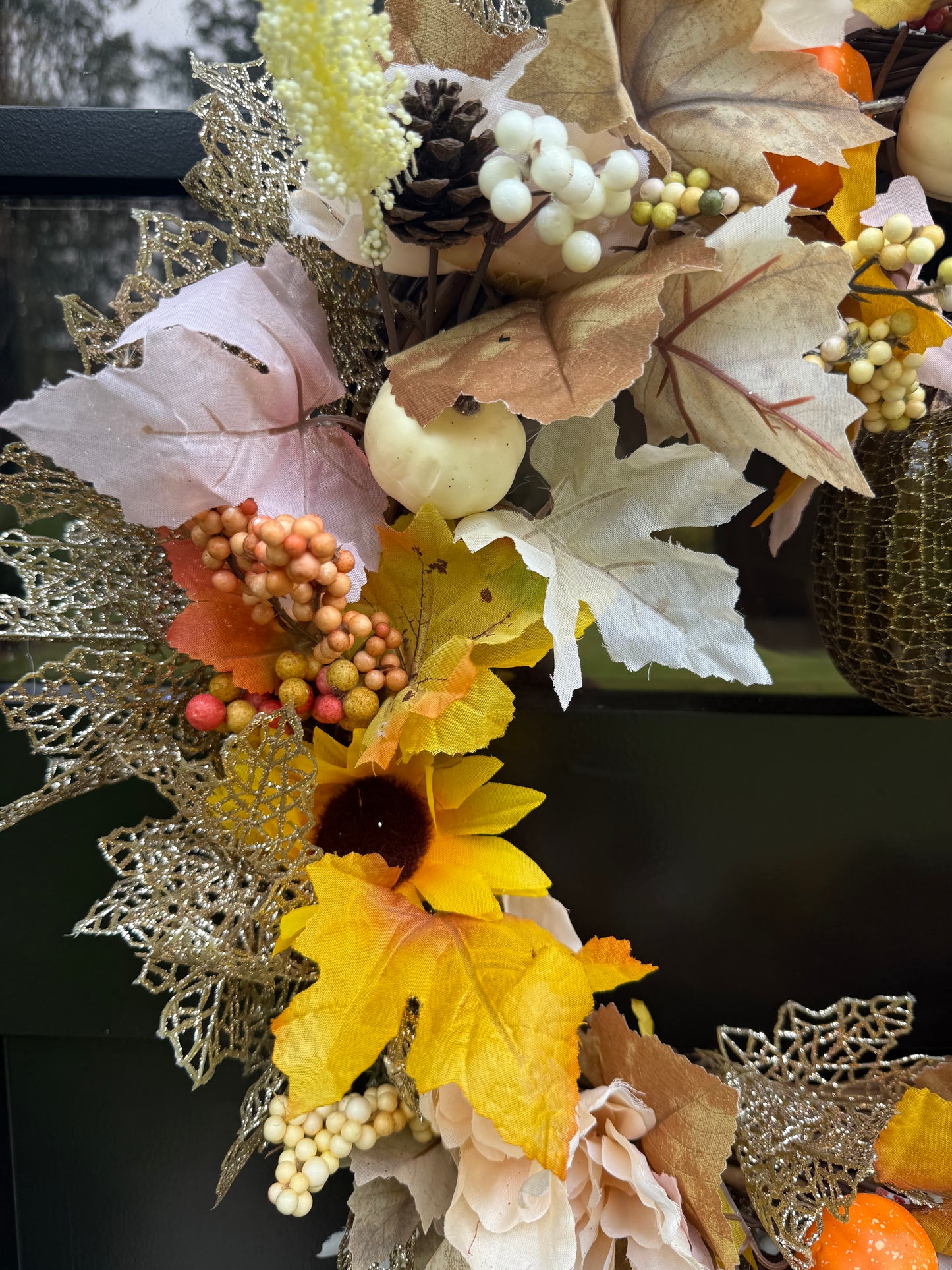 Harvest Autumn Wreath for Front Door or Home and Office Decor - Thanksgiving Front Door Wreath - Fall Decorations
