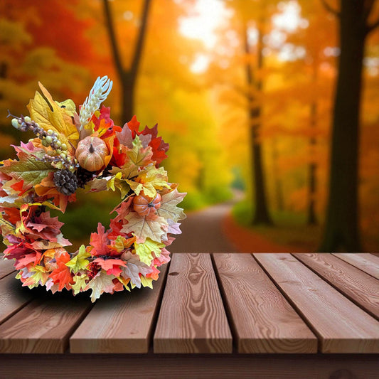 Fall Front Door Wreath - Thanksgiving Door Decor - Fall Home Decorations - Handmade Gifts