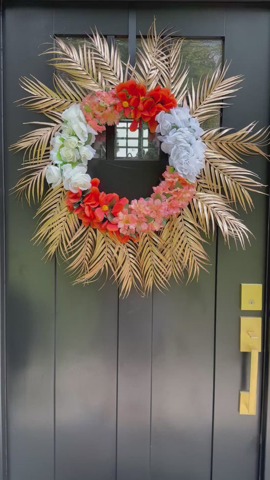 Front Door Thanksgiving Statement wreath - Bright Golden Fall Door Decor - Home Office Fall Decor